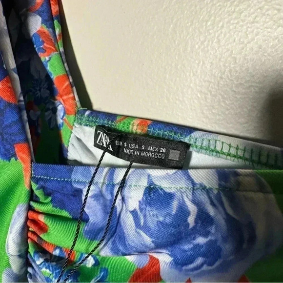 Zara NEW printed asymmetrical bodysuit S - Picture 6 of 8